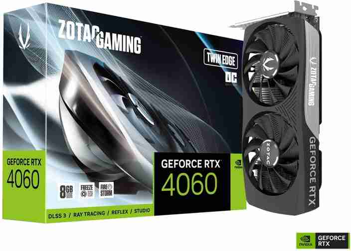 ZOTAC GeForce RTX 4060 8GB Twin Edge GDDR6 8 GB NVIDIA Chipset 128