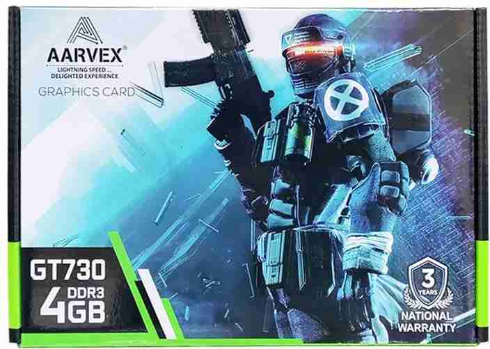 AARVEX GT 730 4GB GDDR3 GPU DDR3 GB NVIDIA Chipset 64