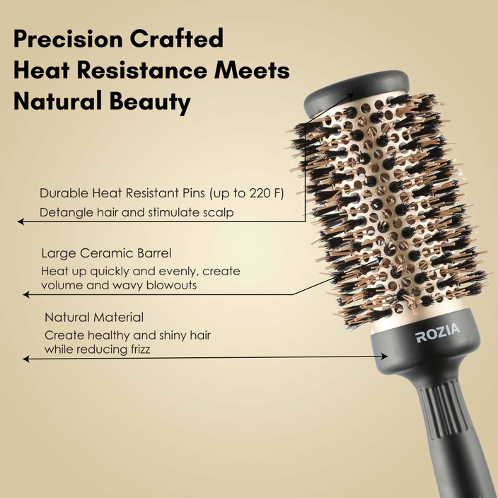 ROZIA Pro comb brush for women,Round Hair,Thermal Ceramic,Ionic
