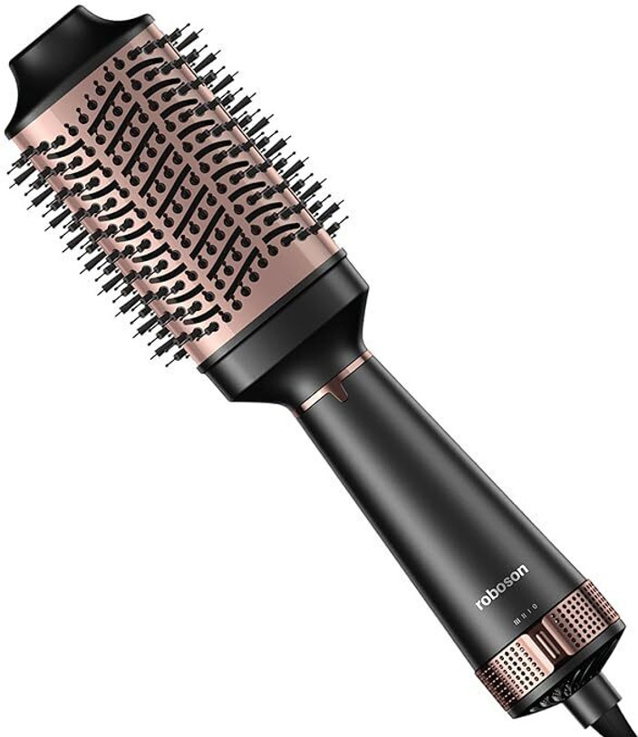 Hair Dryer Brush Ion Ceramic Pro Oval Brush Iron 3-in-1 Hair Dryer