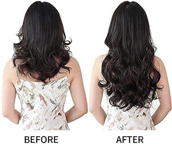 VIVIAN Black Clip in Wavy Hair Extension