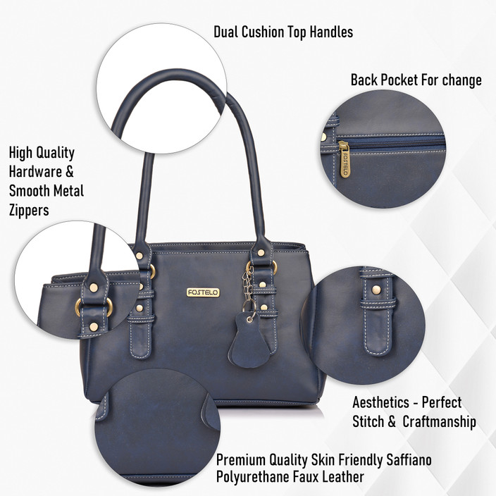 Shoulder Bag Ladies Leather Bags On Amazon Buy FOSTELO Women Blue