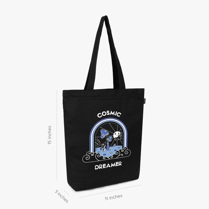 Trendoprint Sturdy Tote Bags Buy Ecoright Women Black Tote Cosmic