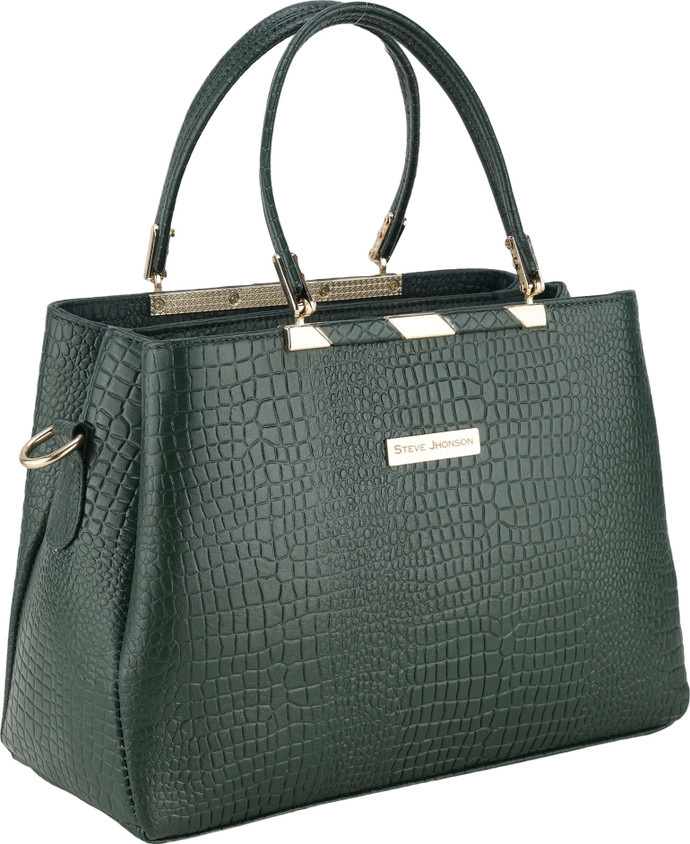 Steve J Men Women Green Handbag