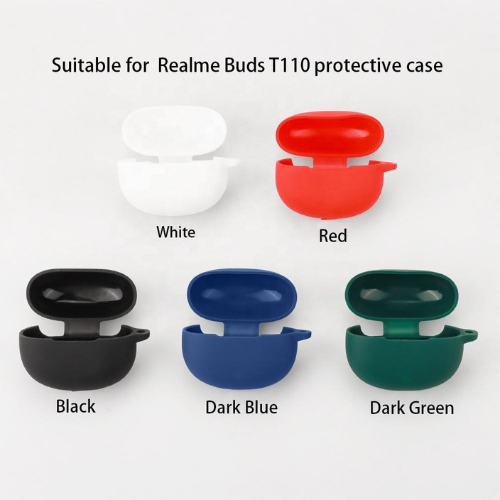 WELCROS Silicone Latch Earbuds Case For realme Buds T110, realme Buds T100