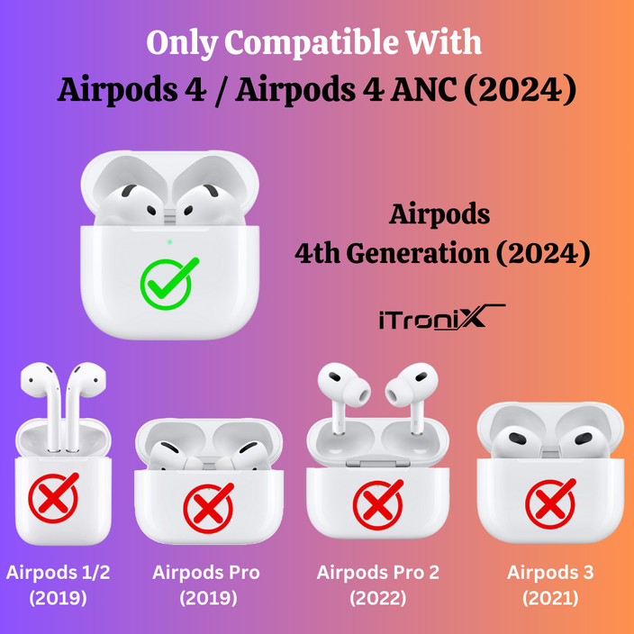 4th Gen Buy Airpod ITronix Silicone Press Stud Earbuds Case For