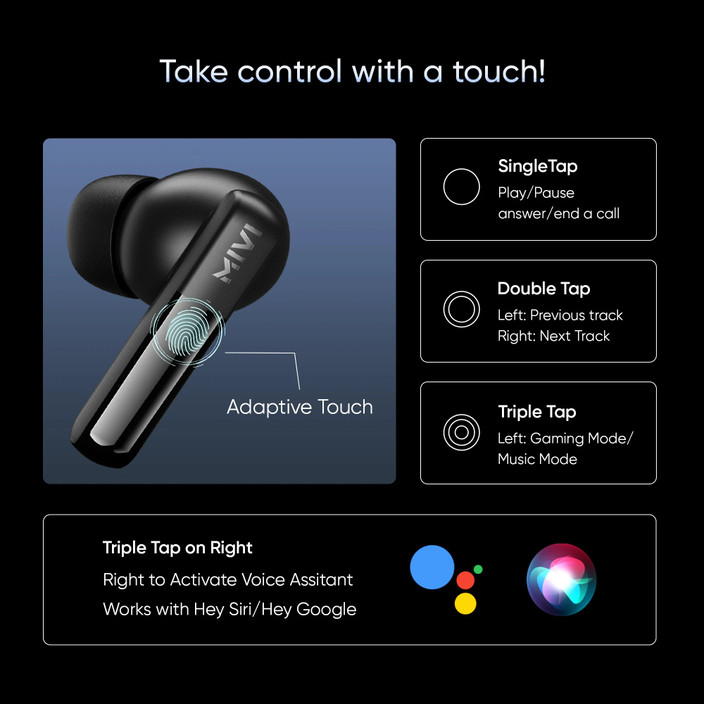 Mivi Headphones Mivi Band Mobile Plastic MIVI TEDPM20-BK Black