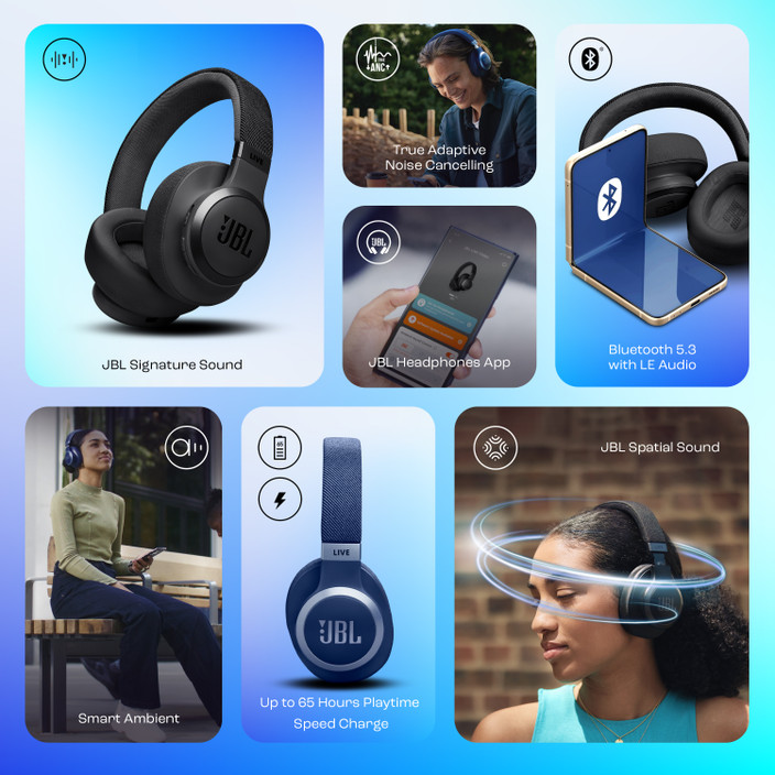 Live 650 Bt Jbl Live 550 JBL Live 770NC With ANC, 65Hr Playtime