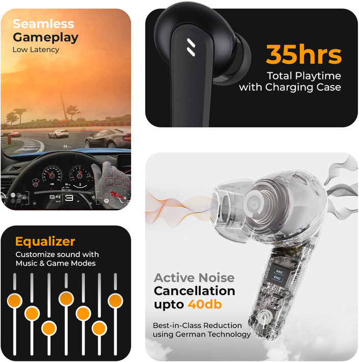 True Wireless Best Bluetooth Earphones With Mic India Noise