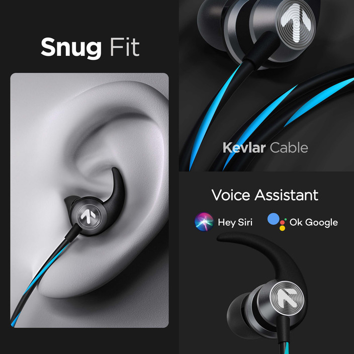 GOBOULT X1-Wired with Dual Dynamic Drivers, BoomX Rich Bass, In line  controls, IPX5 Wired