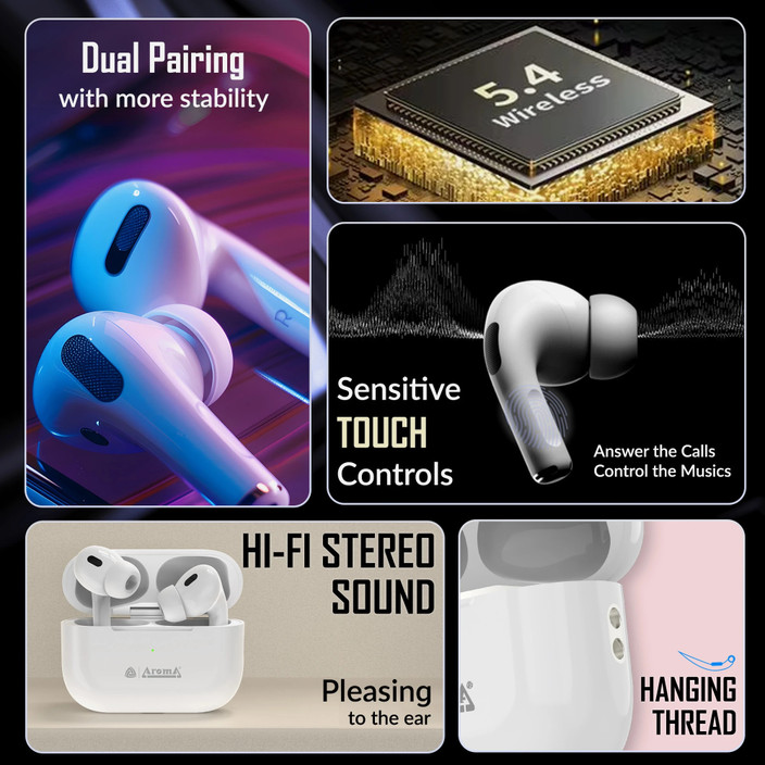 True Wireless Earbuds Best Earbuds Under 5000 For Calls Aroma - Main Image