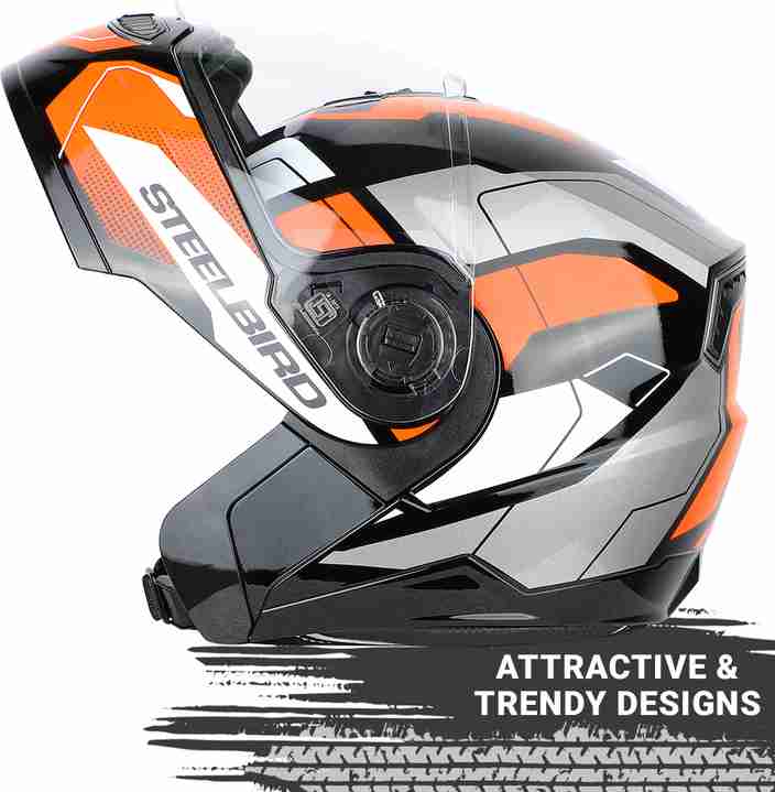 Steelbird SBA-7 Huracan ISI Certified Flip-Up Helmet for Men and