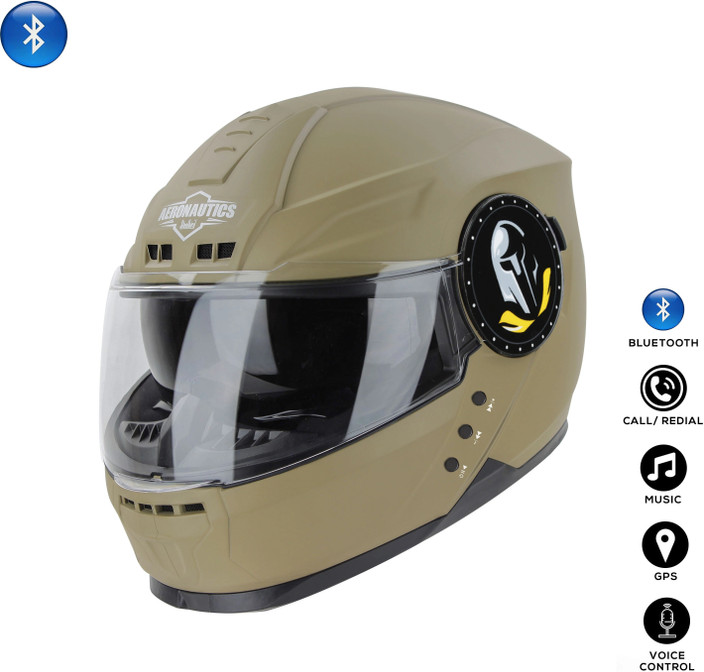Steelbird Bluetooth Full Face ISI Certified Helmet for Men with