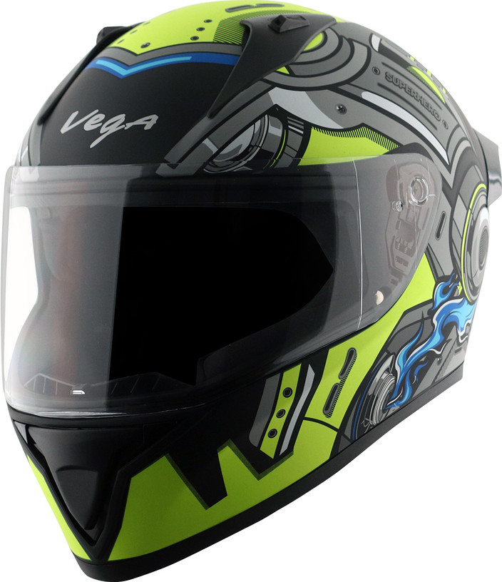 Motorcycle Helmet Flipkart Vega Vega Storm Drift Black Neon Yellow