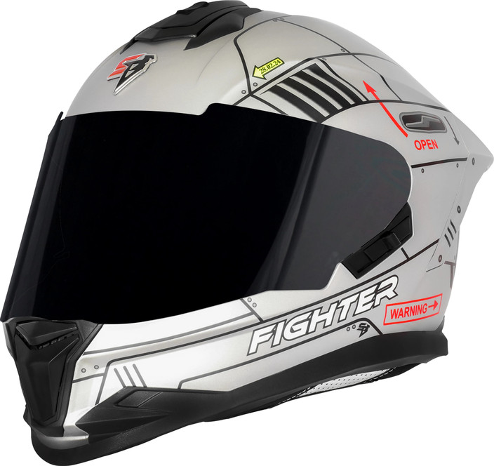 Steelbird SBH-57 Fighter F6 ISI and DOT Certified Full Face Helmet