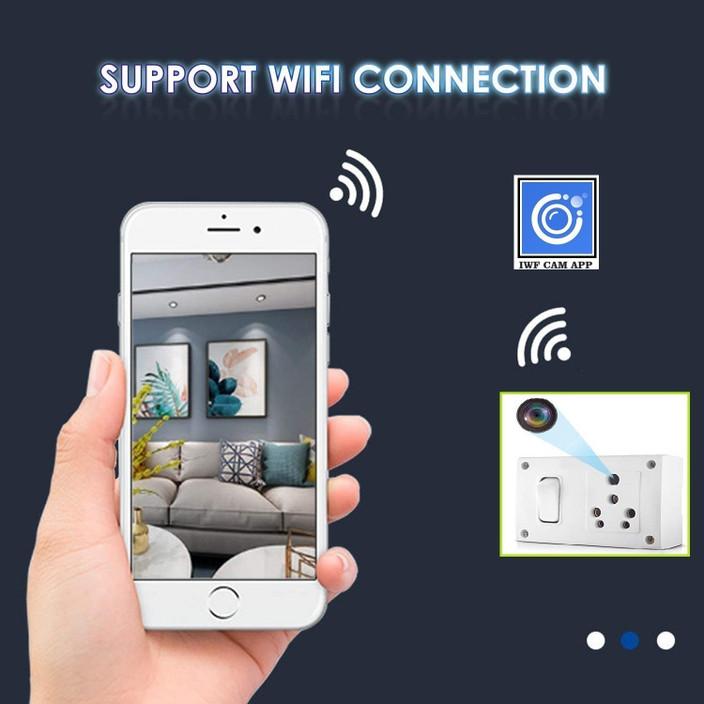 FREDI HD PLUS 4K Spy WiFi Switch Socket Camera Full HD Audio Video