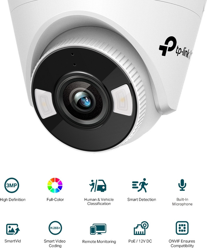 TP-Link VIGI C430(4mm) 3MP Full-Color Turret Network