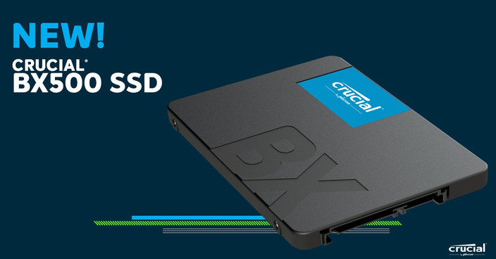 Crucial BX500 3D NAND 500 GB Desktop, Laptop Black SATA