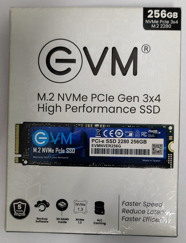 EVM NVME 256 GB Laptop, Desktop Black PCIe NVMe Internal Solid State Drive  (SSD) (256G NVME PCIE)