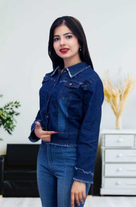 ANGEL PROPRIETOR Full Sleeve Washed Women Denim Jacket