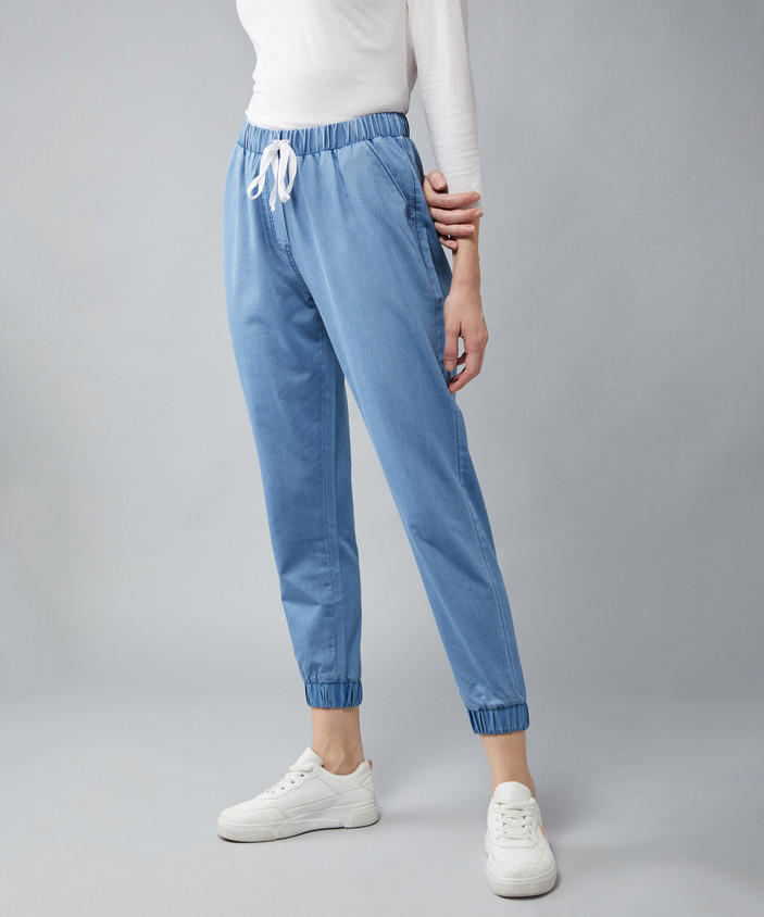 DOLCE CRUDO Jogger Fit Women Light Blue Jeans Buy DOLCE CRUDO