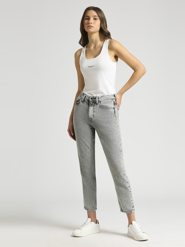 Pepe Jeans Tapered Fit Women Grey Jeans Buy Pepe Jeans Tapered