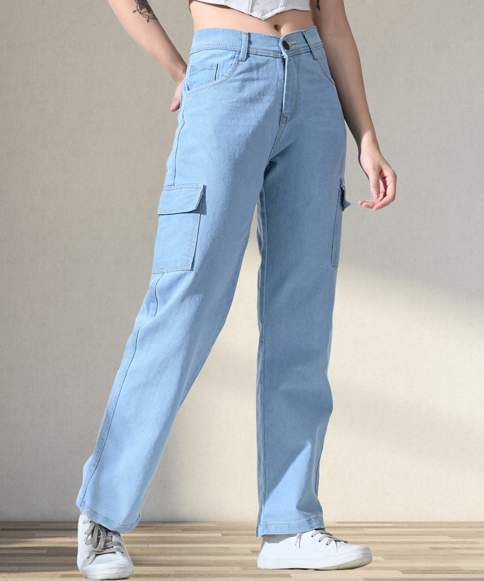 linaria Jogger Fit Women Light Blue Jeans Buy linaria Jogger Fit