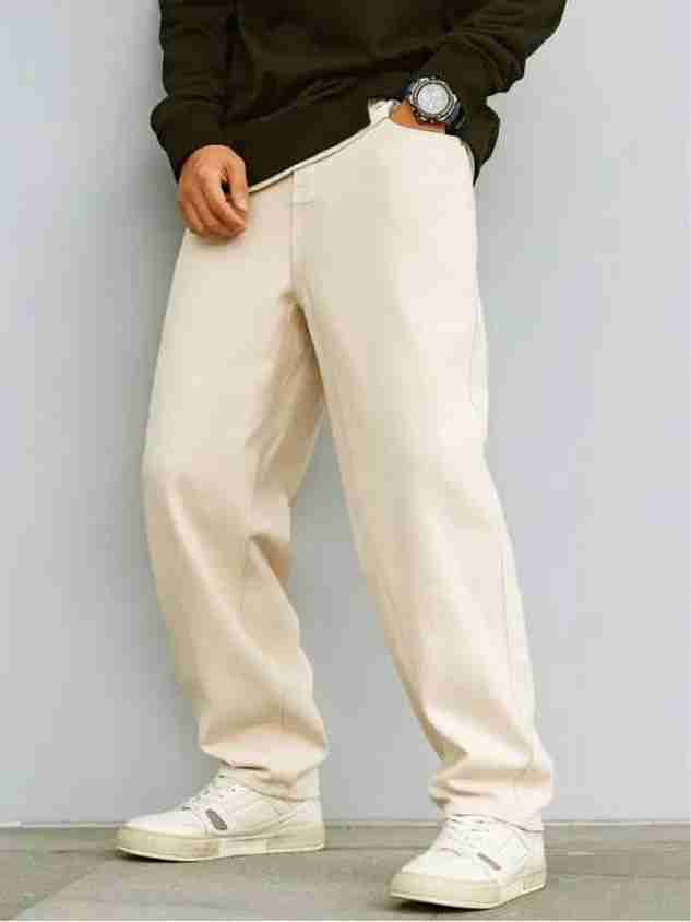 SHINIK Loose Fit Men Beige Jeans - Buy SHINIK Loose Fit Men Beige