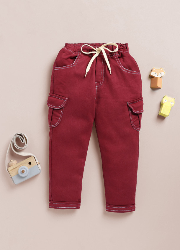 SmartRAHO Jogger Fit Baby Boys Maroon Jeans Buy SmartRAHO Jogger