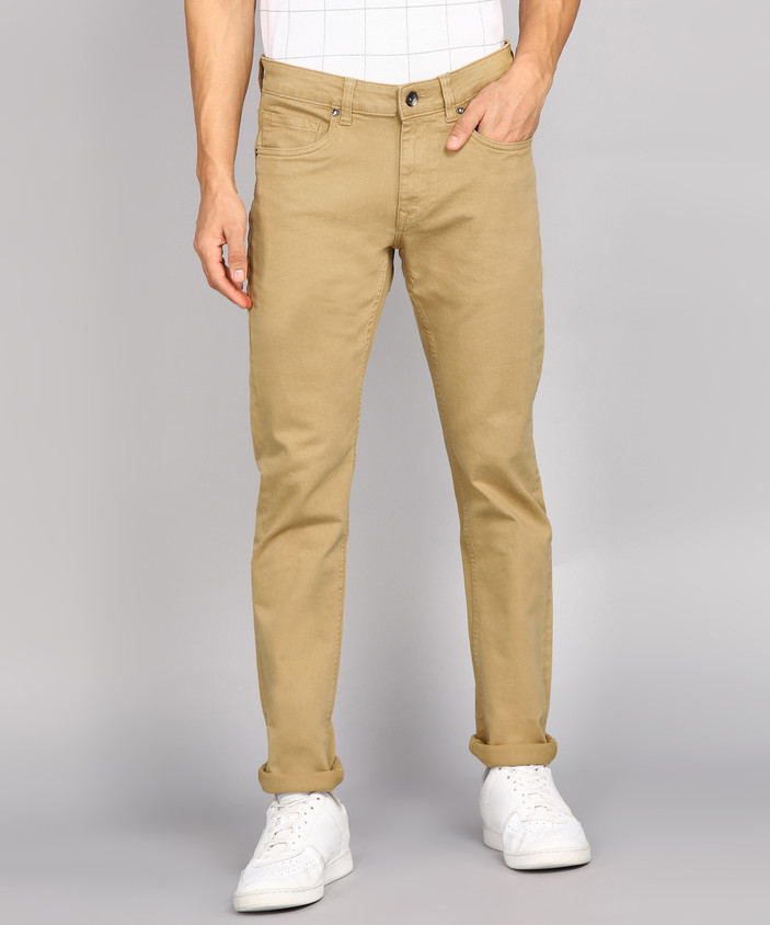 Louis Philippe Jeans Slim Men Beige Jeans Buy Louis Philippe
