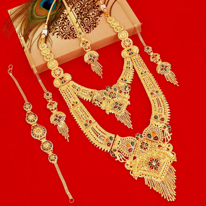 Gold Necklace Mansiyaorange Alloy Jewel Set MANSIYAORANGE Alloy