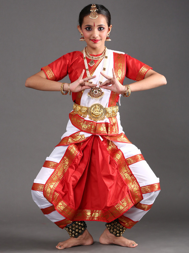 Bharatanatyam Jewellery Bharatnatyam Dress For Kids Green Red Kids