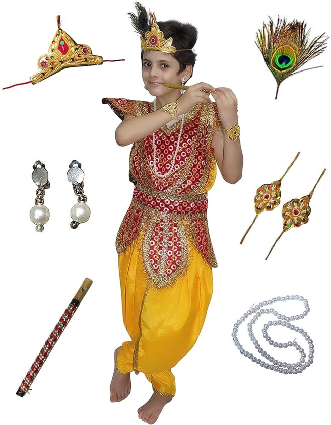 KAKU FANCY DRESSES Krishna Costume for Boy, Krishna Dress for