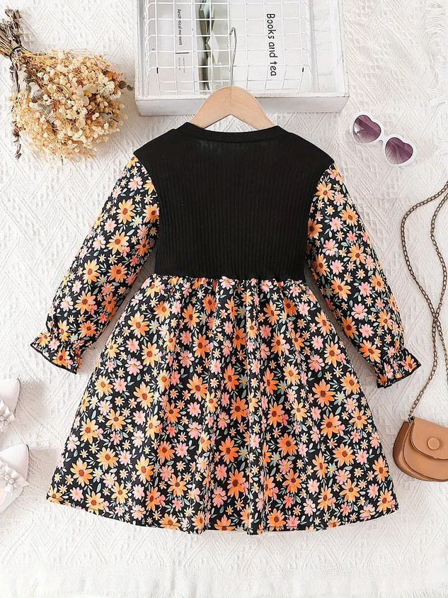 EVOSEL Baby Girls Midi/Knee Length Festive/Wedding Dress