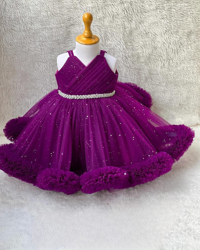 R RAI FASHION Indi Baby Girls Above Knee Festive/Wedding Dress