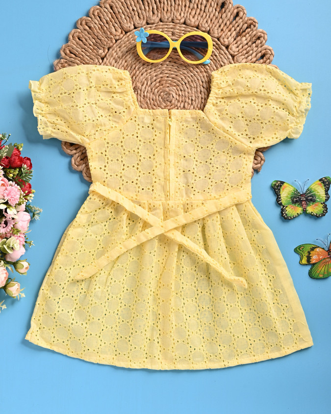 Yellow Flipkart Casual Dress Frocks Designs Short Frocks For