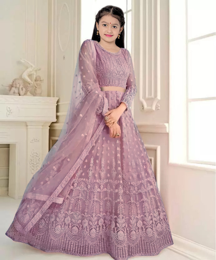 Purple Lehenga Ghagra Choli For 12 Year Old Purple Kids Lehenga