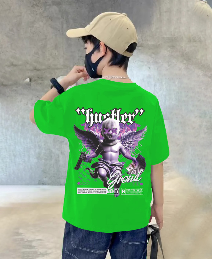 TEESHACK Boys Printed Cotton Blend Oversized T Shirt