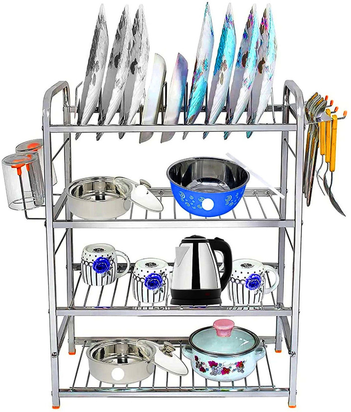 Bristle Utensil Kitchen Rack Steel Small Size 24x18 Inches Wall Mount  /Plate Cutlery Stand Kitchen Rack
