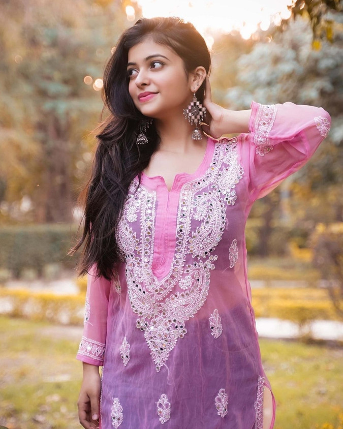 Price Chikankari Kurtis Online THE LIBAS COLLECTION BLUE