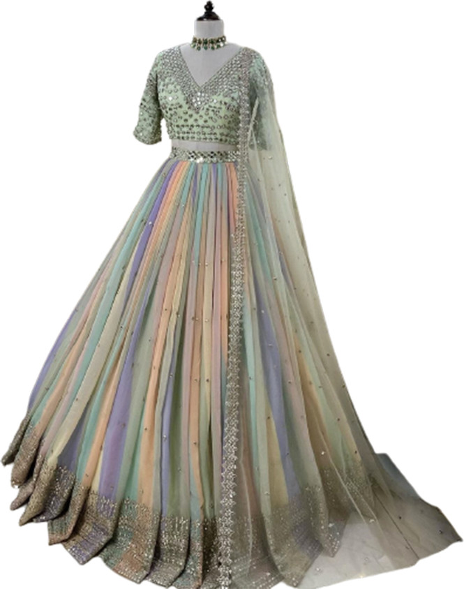 Flipkart Buy Lenghas Online Aptex Embellished Semi Stitched