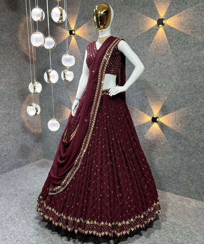 Semi Stitched Lehenga Flipkart Online Shopping Bridal Lehenga