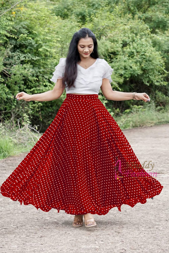 crop long skirt ka design