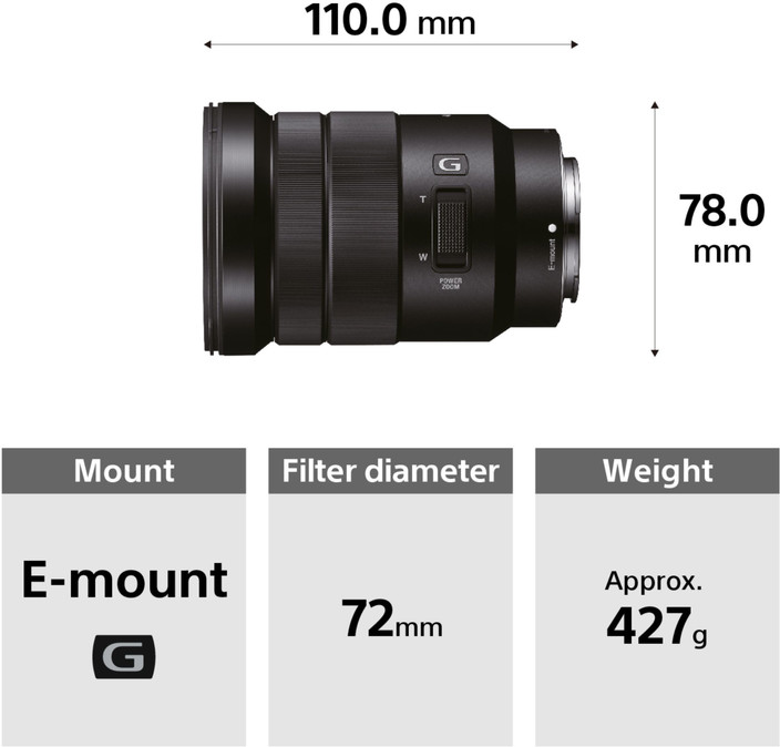 SONY E PZ 18-105mm F4 G OSS SELP18105G