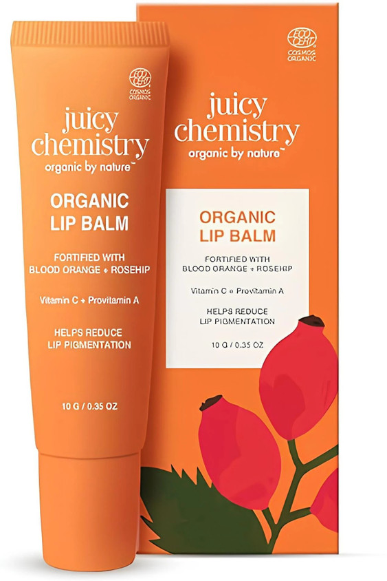 Juicy Chemistry Blood Orange Rosehip Lip Balm Enriched with