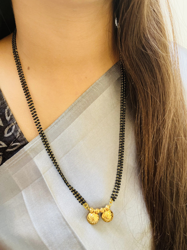 Black Beads Mangalsutra Chain Changeable Mangalsutra Long