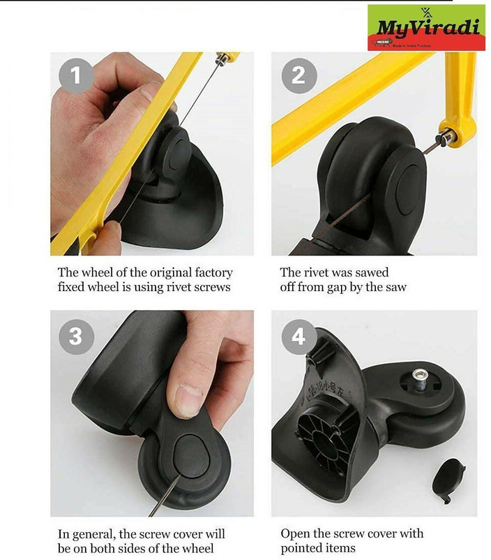 Trolley Bag Replacement Casters For Luggage MyViradi Luggage