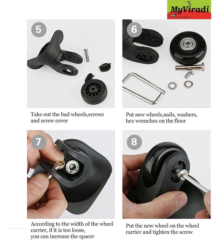 How To Repair Broken Luggage Wheel MyViradi Replacement And Repair