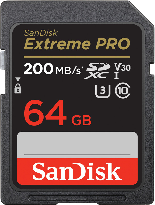 SanDisk SDSDXXU-064G-GN4IN Extreme Pro 64 GB SDHC Class 10 200 MB/s Memory  Card Compatible with Camera
