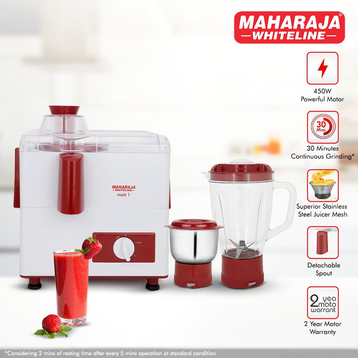 550 Watt Maharaja Whiteline Desire Juicer Mixer Grinder Mark